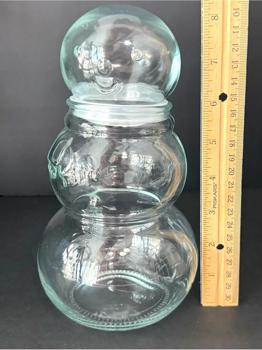 Target Bullseye Playground Christmas Snowman Jar Fillable Clear Glass Canister